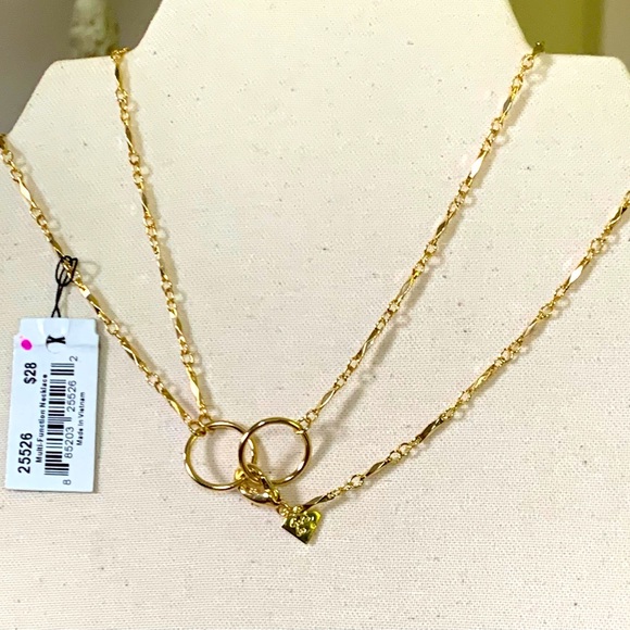 🦚August Birthstone Peridot Color Faceted Bead Heart Multi-Functional Necklace - Picture 6 of 6